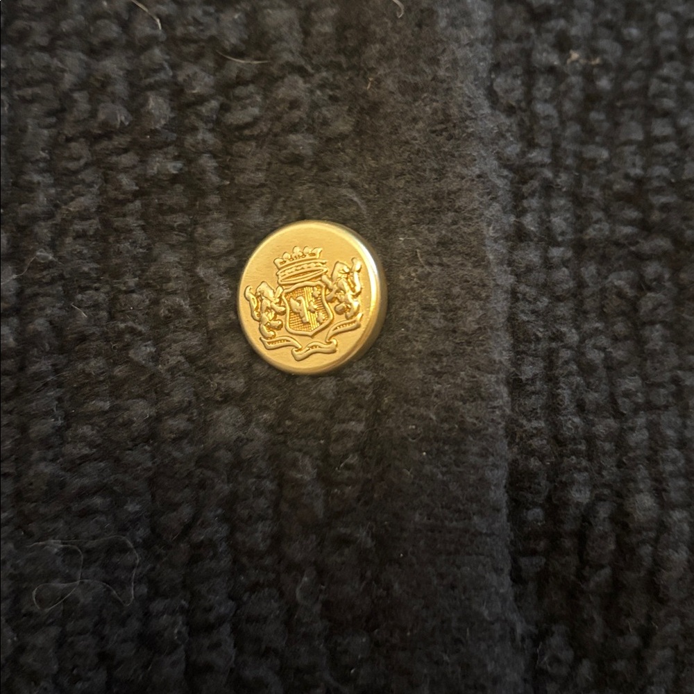 Black Abercrombie Gold Button-Up Cardigan - Picture 5 of 6